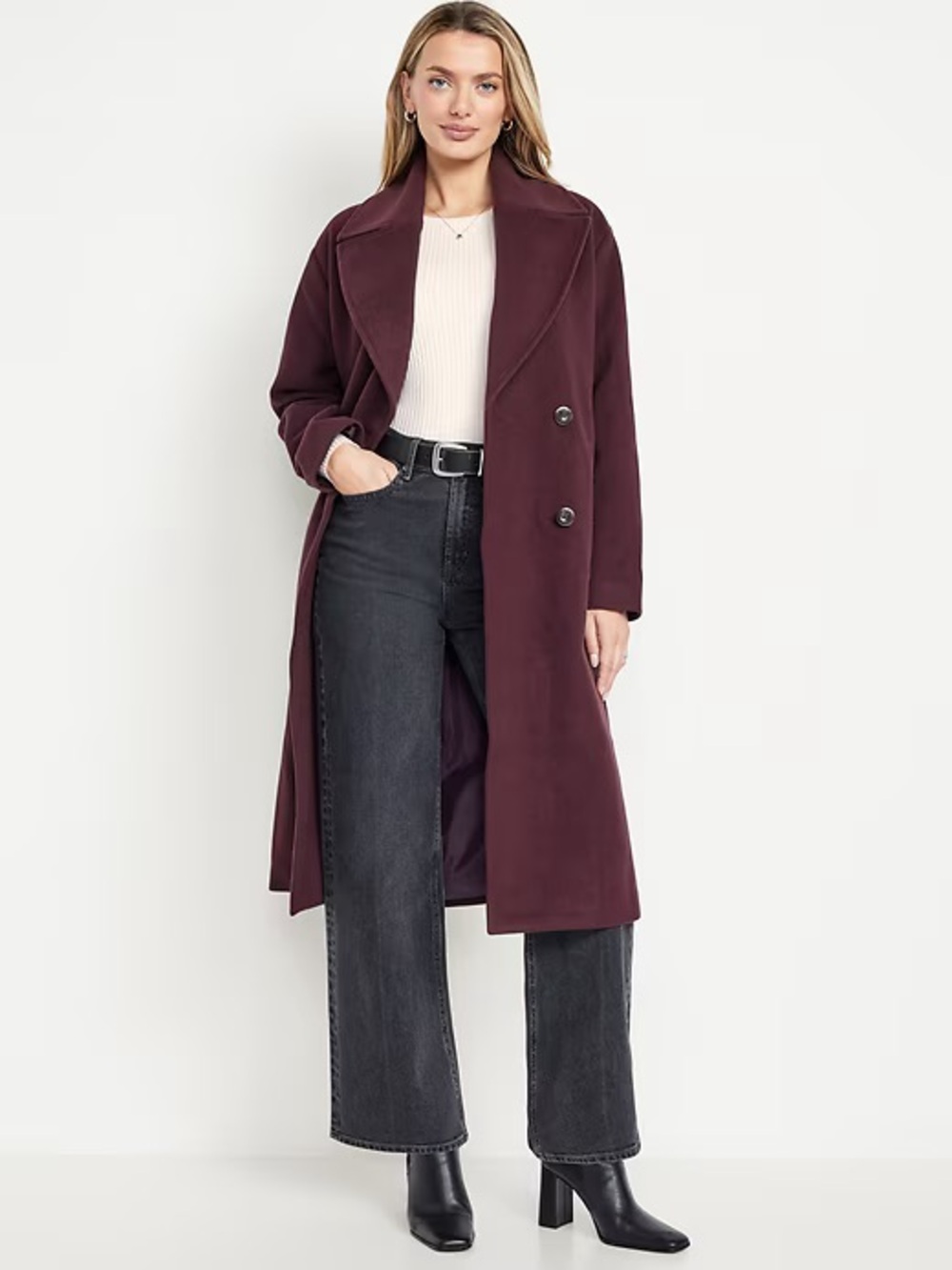 Old Navy oversized twill overcoat